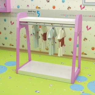 母婴店货架展示柜双面中岛柜挂衣柜陈列货柜内衣 商场展示木质童装