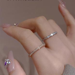 尾戒小指钛钢玫瑰金潮 个性 素圈磨砂自律戒指女小众设计高级感时尚