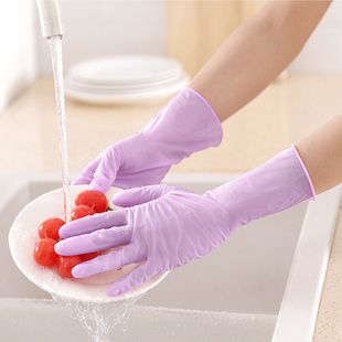 可接触食品洗碗手套加长乳胶厨房洗菜洗衣家务清洁一次性丁腈手套