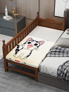 定制实木儿童床拼接床婴儿床拼接大床加宽床单人男孩宝宝床边小床