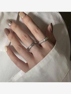 小众设计不规则金属戒指套装 女韩国个性 指环戒子 简约百搭气质时尚