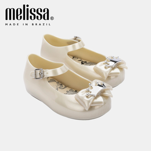 Melissa梅丽莎迪士尼公主合作款 蝴蝶结圆头小童单鞋 33502 果冻鞋