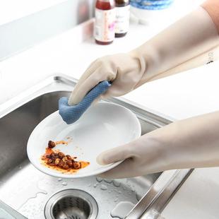 日本丁腈手套橡胶洗碗女家务加绒加厚家用厨房耐磨防水耐用洗衣服