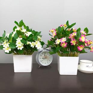 饰品绿植植物小盆栽摆设 假花塑料花干花仿真花客厅餐桌摆件花束装