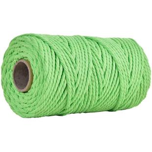 5mm100米彩色棉绳diy手工编织粗细装 饰棉线绳编织挂毯绳子捆绑绳