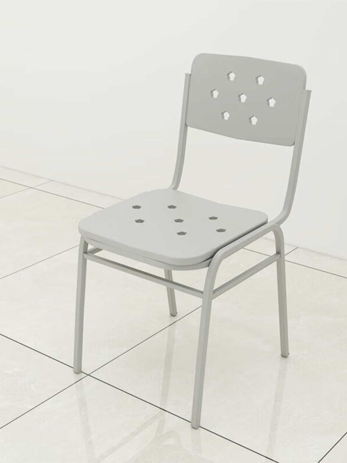 欧思泰办公椅培训椅子钢制靠背学习椅