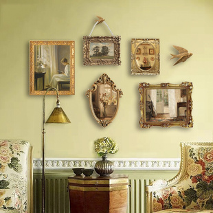 法式 饰画组合客厅沙发背景墙高级感挂画美式 轻奢餐厅墙壁画 复古装