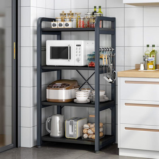 厨房收纳置物架落地多层微波炉架用品家用大全多功能烤箱储物架子