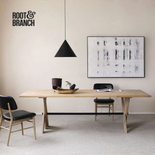 原装 进口英国ootranch EX橡木餐桌大尺寸 北欧表情复古侘寂
