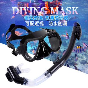 备浮潜镜 防水防雾高清装 潜水游泳眼镜可呼吸近视潜水镜呼吸管套装