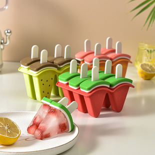 雪糕冰棒模具卡通西瓜冰模创意diy食品级硅胶日用冰块制作多造型
