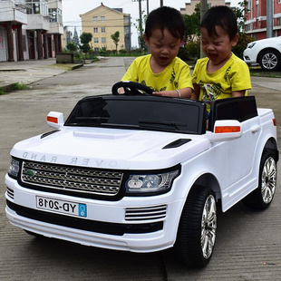 超大双座儿童电动车四轮带遥控汽车可坐小孩童车宝宝玩具 欧洲新款