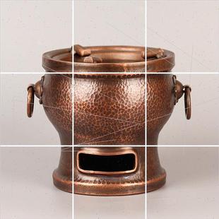 裕隆烧烤纯手工高端纯紫铜炭炉功夫茶烤炉子围炉煮茶器全木碳道L