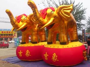 加厚充气大象金象吉象卡通拱门气模婚庆开业庆典促销 活动3 5米