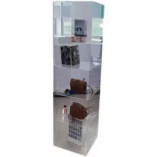 饰置物架 亚克力加工渐变展示柜透明有机玻璃陈列酒柜隔断商业装