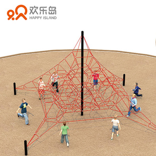 非标无动力游乐设备A型爬网勇攀珠峰绳网攀爬架公园景区儿童乐园