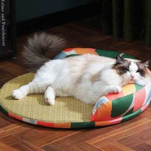 新款 猫窝夏季 通用 凉席窝宠物睡觉用猫咪夏天睡垫可拆洗狗狗窝四季