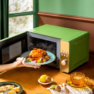 发票 小熊微波炉烤箱20L家用小型微烤一体多功能转盘智能速热正品