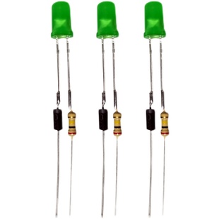 3毫米5毫米220伏带双电阻带二极管指示灯红蓝绿白信号灯提醒灯