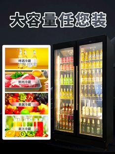 冷藏柜风冷啤酒展示柜 冰箱大容量单双门式 冰饮料柜商用立式
