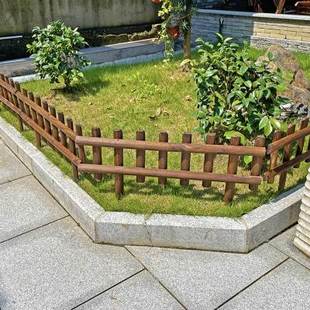 户外小花园改造围栏庭院木质园艺栅栏草地篱笆装 饰花坛隔离