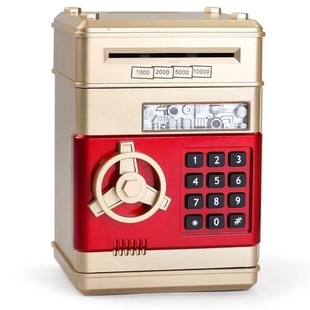箱指纹保险盒自动储钱柜 网红创意儿童存钱机抖音存钱罐储蓄密码