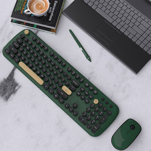 商务键盘鼠标套装 外接键盘 复古台式 笔记本专用 办公无线键鼠套装