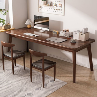 桌家用北欧风仿实木书桌学生学习桌居家办公桌简约桌子 电脑桌台式