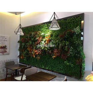 饰植物墙 仿真植物墙人造假植物墙公司前台装