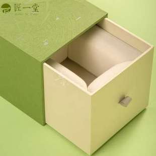 匠一堂新款 精美抽拉绿色礼物包装 礼品盒 盒小茶叶罐盒子单壶包装