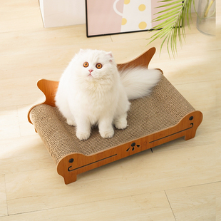 贵妃椅猫抓板窝猫爪板耐磨不掉屑防猫抓沙发保护可替换芯一体猫咪