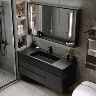 洗手 销智能浴室柜组合现代简约卫浴镜柜卫生间一体洗漱台套装 新款
