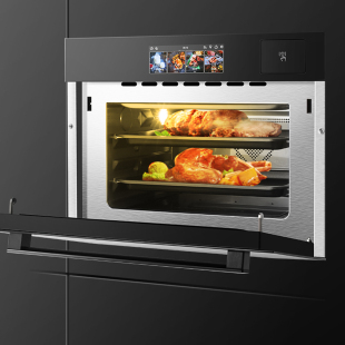 彩屏电烤箱蒸箱微波炉家用多功能 法国NERY微蒸烤炸一体机嵌入式