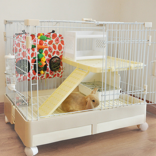 兔笼自动粪兔笼子家用大号侏儒兔笼两层别墅荷兰猪笼子兔窝兔屋子