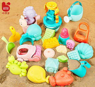 宝宝洗澡戏水玩雪工具塑料沙漏小桶男孩女孩 儿童铲子沙滩玩具套装
