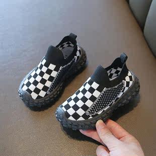 一脚蹬子运 季 2春023新YFD款 幼儿园室内儿童鞋 软底男童袜鞋 宝宝鞋