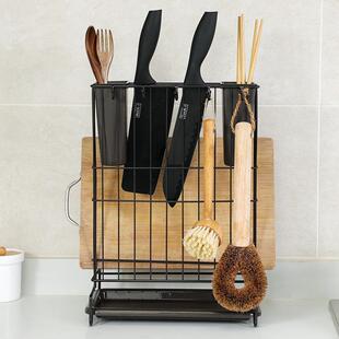 居家家多功能厨房用品置物架刀架餐具筷勺收纳层架菜板砧板沥水架