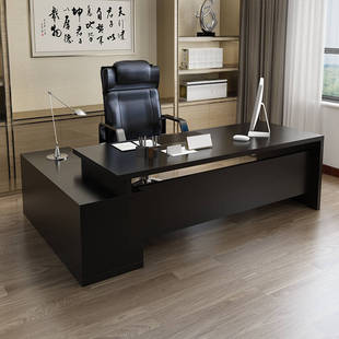 办公桌椅组合老板桌子商用简约现代大班台K经理单人桌总裁办公室