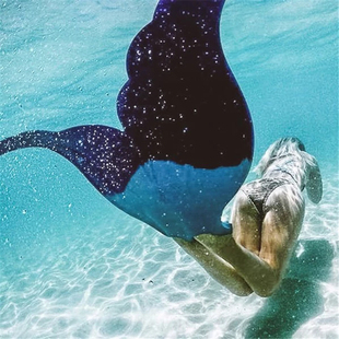 澳洲Mahina美人鱼脚蹼自由潜水 人鱼尾 单蹼 儿童脚蹼现货 浮潜