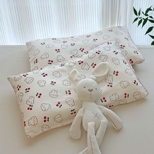 小号30x50儿童宝宝乳胶枕套 A类幼儿园枕套竹棉双层纱枕头套夏季