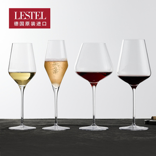 德国进口Lestel 水晶玻璃杯葡萄酒杯 家用勃艮第红酒杯高脚杯套装