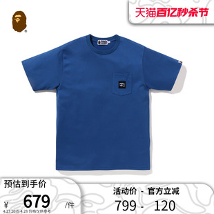 T恤109009L 秋冬猿颜字母刺绣标纯色短袖 BAPE男装