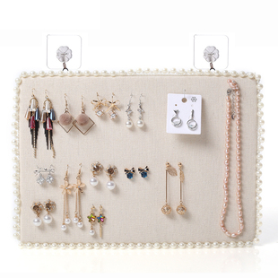 珍珠相框耳环收纳架家用挂墙首饰架耳钉陈列板项链展示架饰品架子