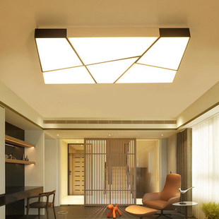 LED吸顶灯北欧黑白创意几何长方形客厅现代简约餐厅卧室书房灯具