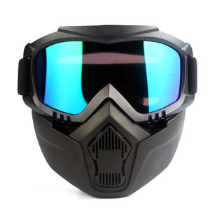 高清骑行防护面罩防雾防风沙护目风镜打磨电焊防强光护脸防尘面具