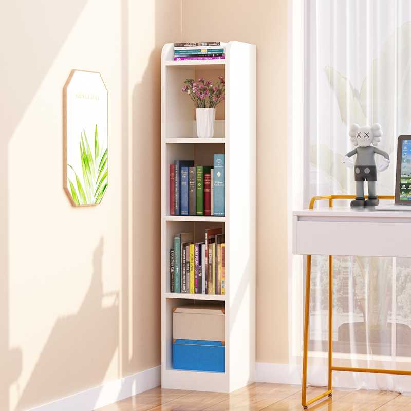 简易儿童落地书架靠墙简约省空间收纳家用多层置物架窄缝小书柜子