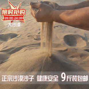 甘肃省大陆中国细沙子鱼缸风景沙宝宝玩具沙黄沙装 修沙9斤装 包邮