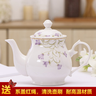 陶瓷茶壶餐厅酒店大容量泡茶壶耐热防爆过滤凉水壶客厅家用泡茶壶