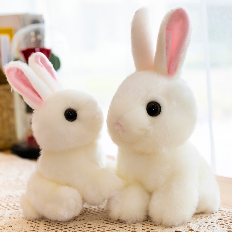 仿真可爱毛绒玩具兔子小白兔治愈系玩偶公仔儿童生日礼物布娃娃女