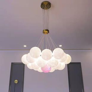 奶油风星球吊灯浪漫卧室泡泡灯女孩房间创意个性 网红餐厅吊灯 包邮